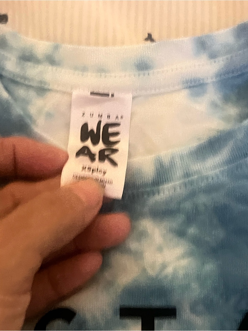 Zumba Fitness Tie-Dye Blue and White Women’s Top